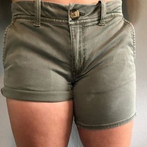 Army green cargo shorts